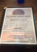 Old Main Street Café menu