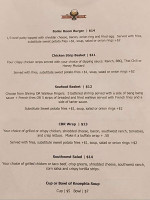 The Boiler Room Wahpeton menu