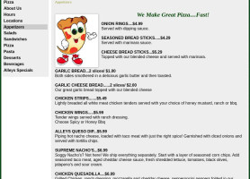 Alley's Pizza Story City Ia menu