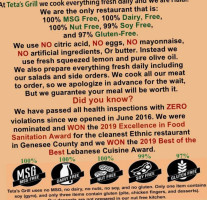 Teta's Grill Lebanese Cuisine food