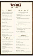 Outsiders Grill menu