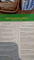 Big E's Sports Grill menu