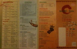 Sushi Kuu menu