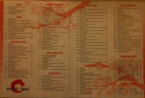 Sushi Kuu menu