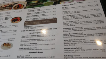 Green Healthy Cafe menu