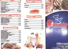 Freddy's menu