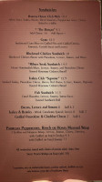 The Barony House menu