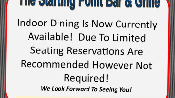 Starting Point Grill food