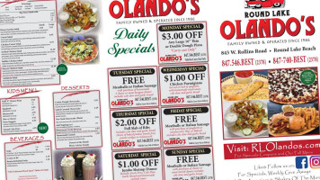 Round Lake Olando's Pizza food