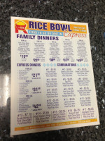 Rice Bowl Express menu