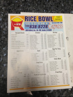 Rice Bowl Express menu