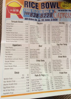 Rice Bowl Express menu