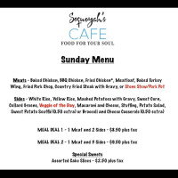 Sequoyah's Cafe menu