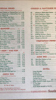 South Wah Chinese menu