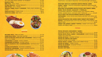 Criollo's menu