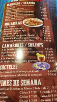 La Hacienda menu