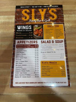 Sly's Family And Grill menu