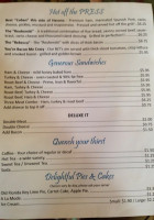 Old Florida Cafe menu