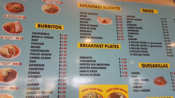 Deiberto's Mexican menu