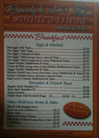 Brandy's Country Diner menu