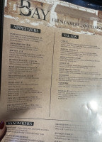 The Bay menu