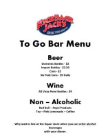 Kickback Jack's menu