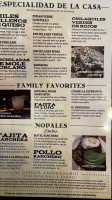 La Esperanza menu