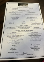 The Original Uptown Parthenon menu