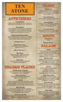 Ten Stone menu