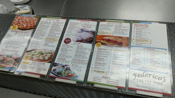 Federico's Pizza menu