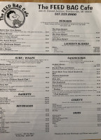 The Feed Bag Cafe menu