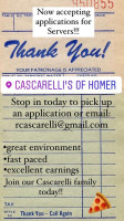 Cascarelli's Pizza food