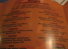 Island Burger menu