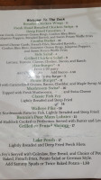 The Dock Grill menu