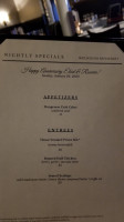 Sheldon Inn menu