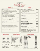 Allen K Ryan's menu