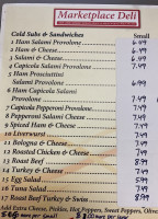 The Hardyston Market/deli menu