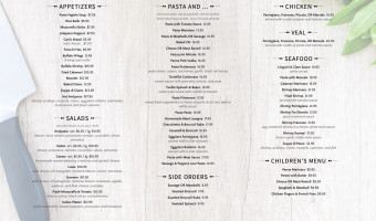 Luca Trattoria Pizzeria menu