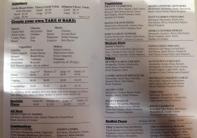 Gularte's Pizza Deli menu