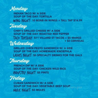 Blue 42 Sports Grille menu