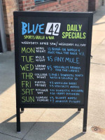 Blue 42 Sports Grille menu