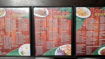 Bonao menu