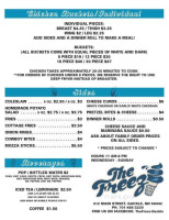 Tastee-freez menu