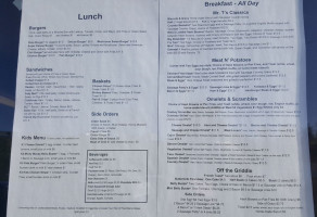 Mr T's Family Cafe menu