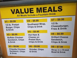 Wahpeton Deli menu