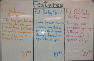 Wahpeton Deli menu