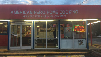 American Hero Pizza Subs food