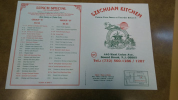 Szechuan Kitchen menu