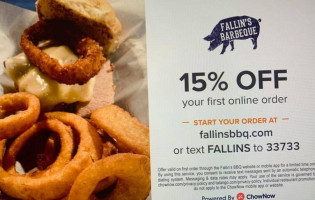 Fallin's Barbecue food