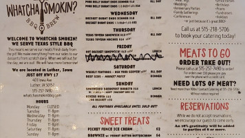 Whatcha Smokin Bbq Brew menu